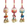 Cat Ceramic Wind Chime Doorbell Pendant - Small Hanging Ornament for Doors or Shop Openings