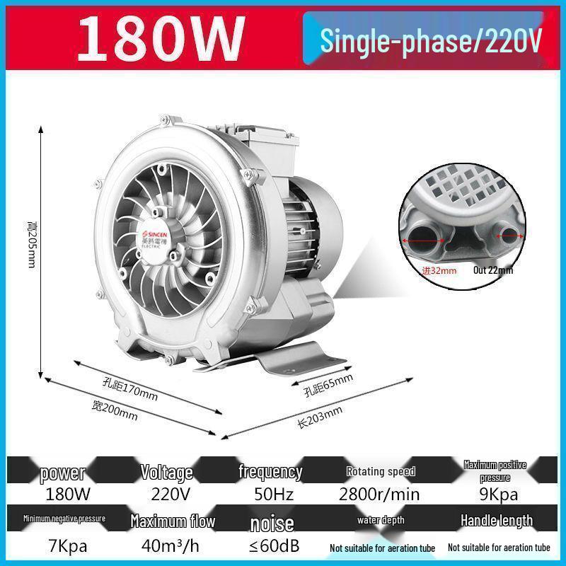 High-Pressure Vortex Air Pump & Blower for Industrial Use and Fish Pond Aeration