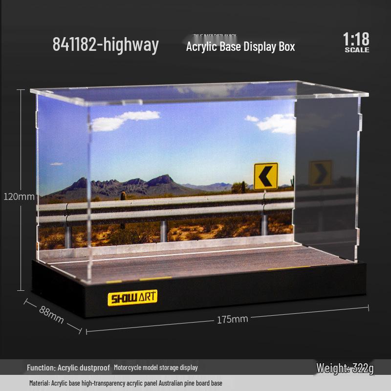 Kameka Kaku 1:18 Kawasaki Motorcycle Model Display Box - Dustproof Ornament Collection Gift