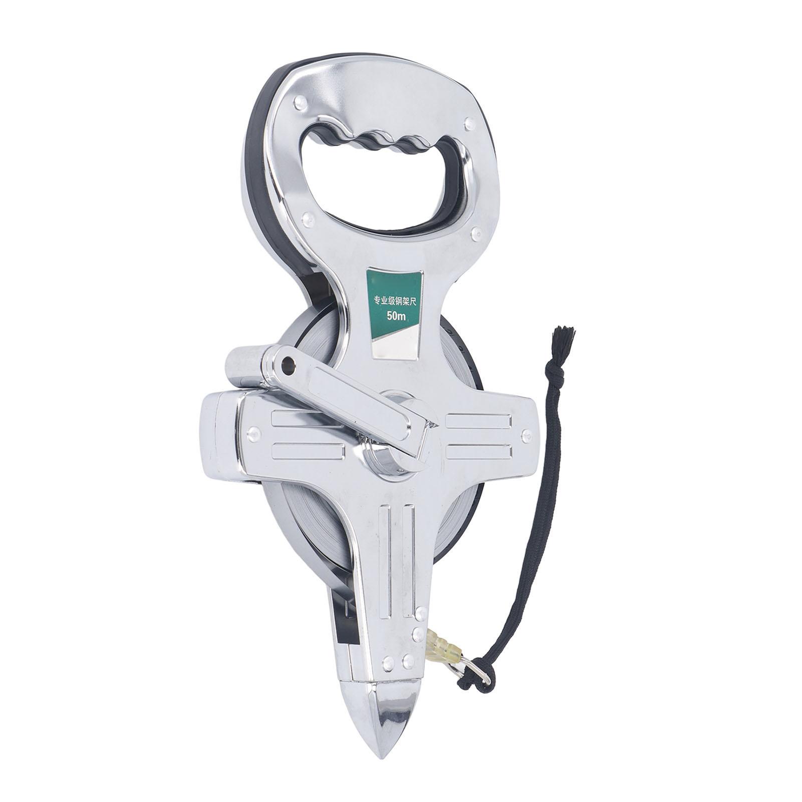 

Open Reel Tape Measure 50m Portable Steel Box Accurate Industrial Long Measuring Tape