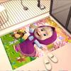 Masha and The Bear Print Rug, Washable Floor Carpet, For Entryway Dorm Laundry Room Office Study, Home Decor Birthday Christmas Gift