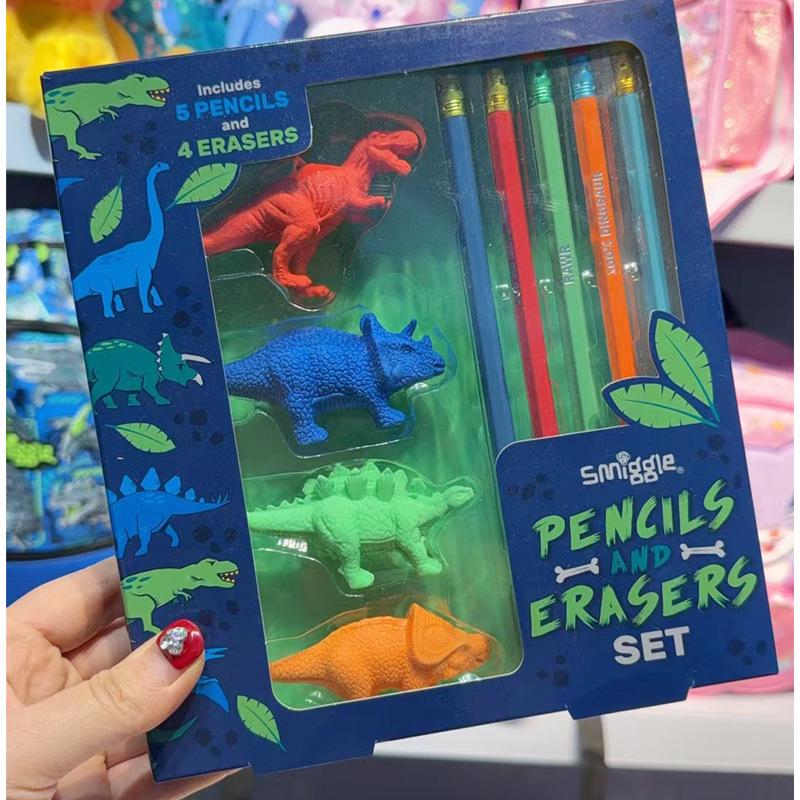 Smiggle Australia Back to School Eraser & HB Pencil Set for Kids