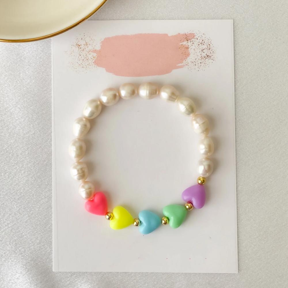 KKBEAD Natural Pearl Bracelet Boho Colorful Pulseras Femme Evil Eye Bracelets Jewelry For Women Gift Y2k Accessories Jewellery