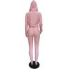 BN129 Women's Solid Color Hooded Suit - New Autumn/Winter Fleece Collection