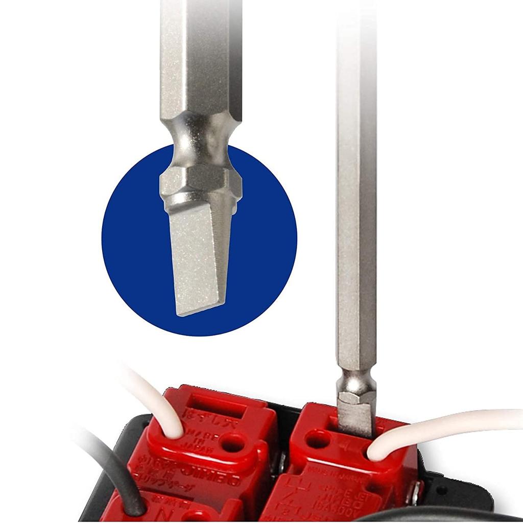 ANEX Quick Ball 72 Ratchet Left or Right and Lock with One Phillips and Electrical Work Driver, No. 397-D, Interchangeable, [Turn Finger], Flathead,