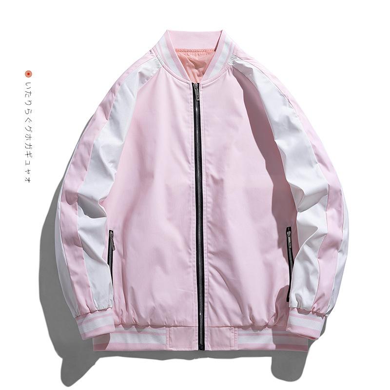 Couple Baseball Jacket, Men's and Women's Autumn Jacket, Color Blocked Versatile Casual Jacket