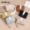 Pu Material Ladies Card Wallet With Letter Pattern And Two Fold Design For Daily Use