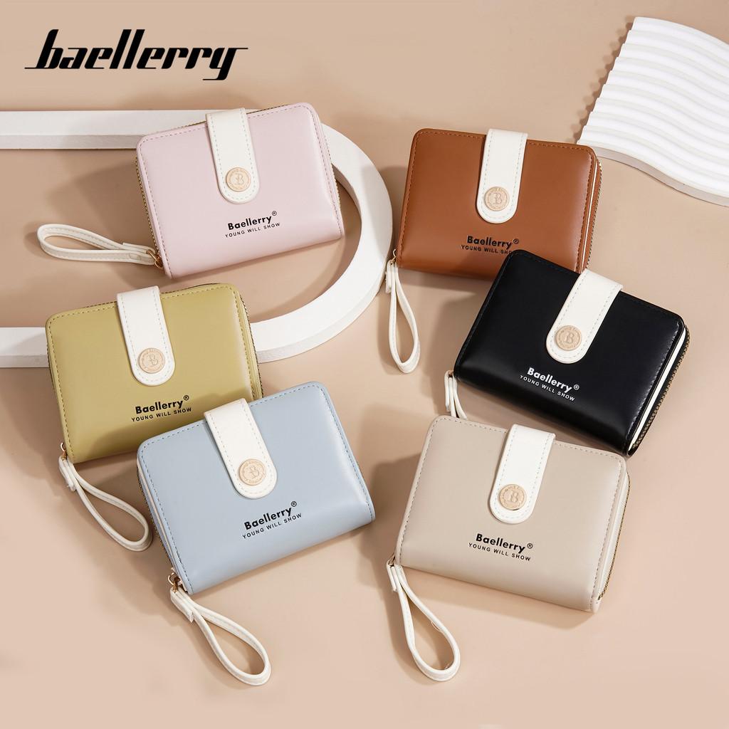 Pu Material Ladies Card Wallet With Letter Pattern And Two Fold Design For Daily Use