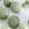 6/8/10CM Painted Christmas Balls Pendant Green Reusable Xmas Tree Pendants Elegant Shatterproof Electroplated Hanging Balls