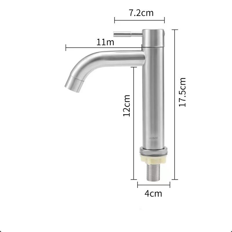 TLXT Stainless Steel Single Cold Basin Faucet