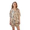 [Bai Haitang] Annual pajamas women's summer ice silk short-sleeved high-end plus size loungewear set