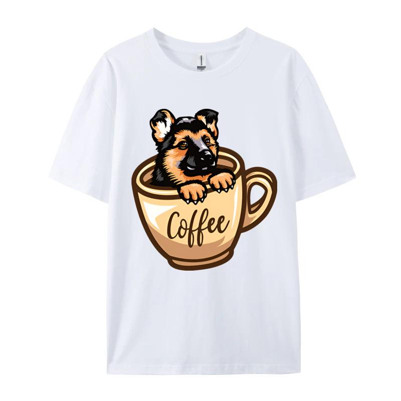 GerUnisex Shepherd Black Portrait Head Tshirt For Unisex Hip Hop T Shirts 100 Cotton Streetwear Oversized S