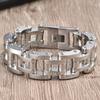 Solid Stainless Steel 22MM Width Motorcycle Bike Chain Man Bracelet Wristband Male Bangles Rock And Roll Rap Jewelry Accessory