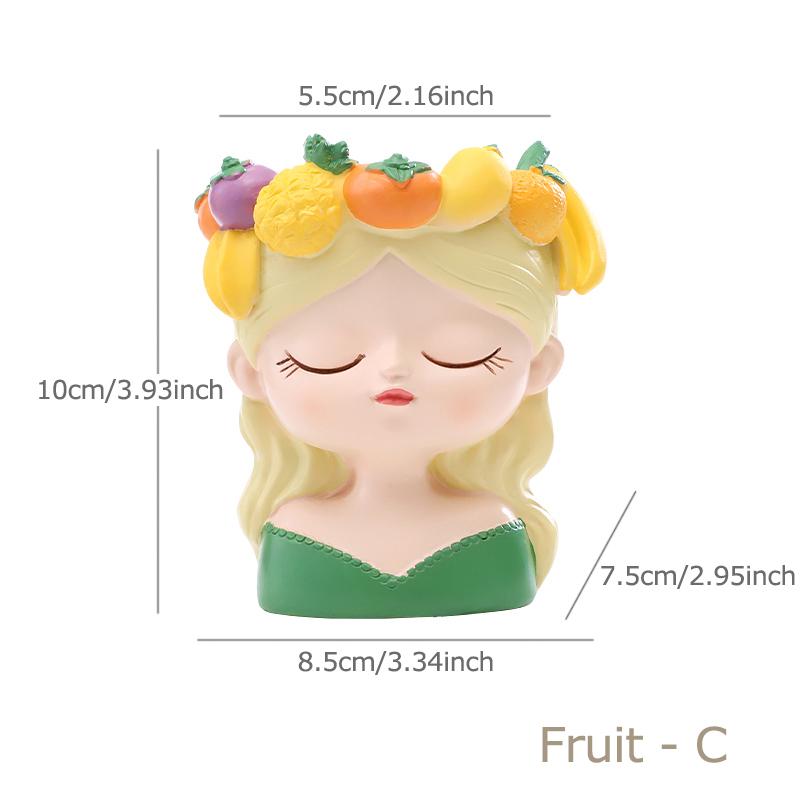 Cute Girl Flower Pot for Succulents, Decorative Planters Girls Portrait Garden Pots for Home Decor Desktop Ornamentpotsforplants