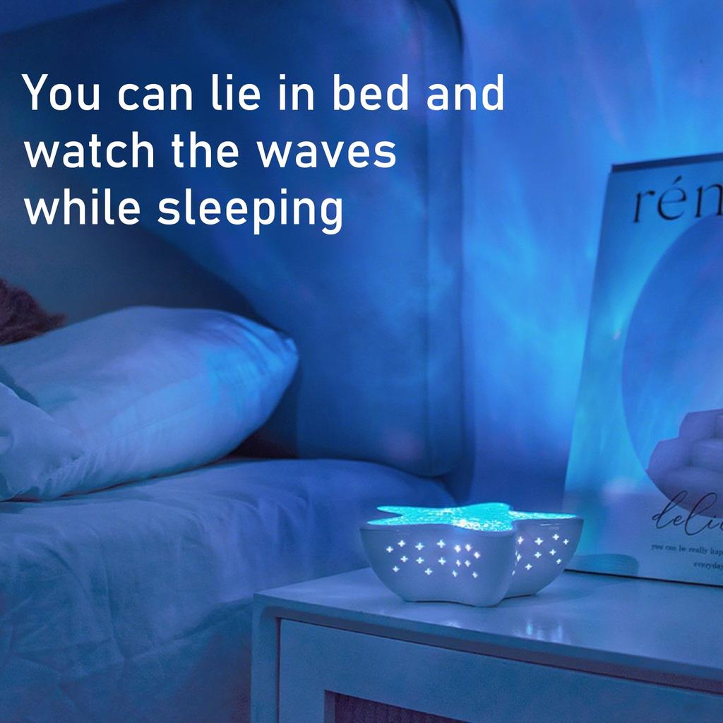 Cute  Study Room Projection Night Light,Fivepointed Star Atmosphere Sleeping Projection Lamp Colorful Color Changing Lamp