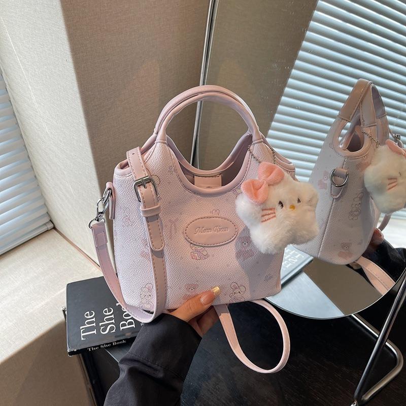 Hand Bag Women's New Popular Fashion High-end Light Luxury Niche Shoulder Crossbody Bucket Bag