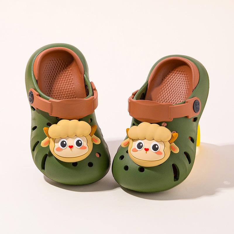 Boy s Shoes - Girl s Cartoonish Cute Thick-soled Flip-flops 160 хаки