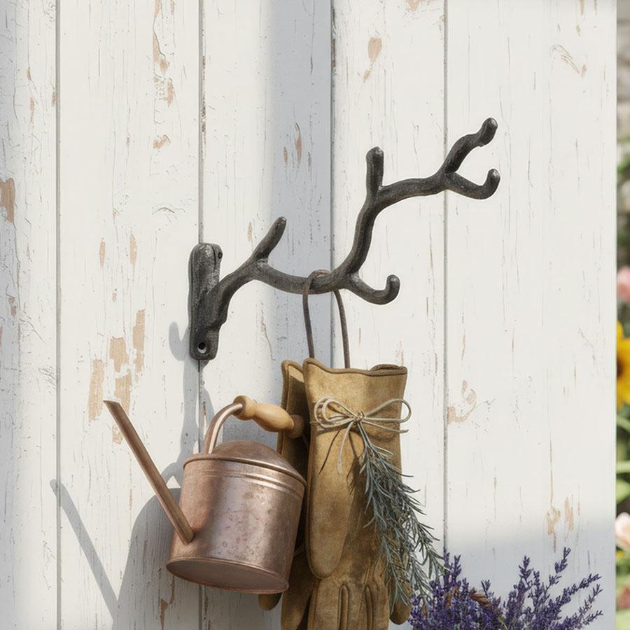 Wall Heavy Duty Home Storage Rack for Hanging Plants Pots Baskets Lanterns Wind Chimes Outdoor Indoor