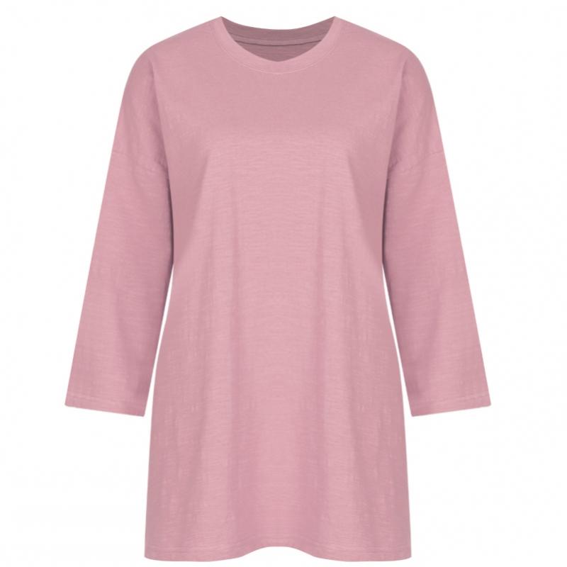 Shop   Women Slub CoTTon 3 4 Sleeve T shirT Dai Wsh 1112 Black
