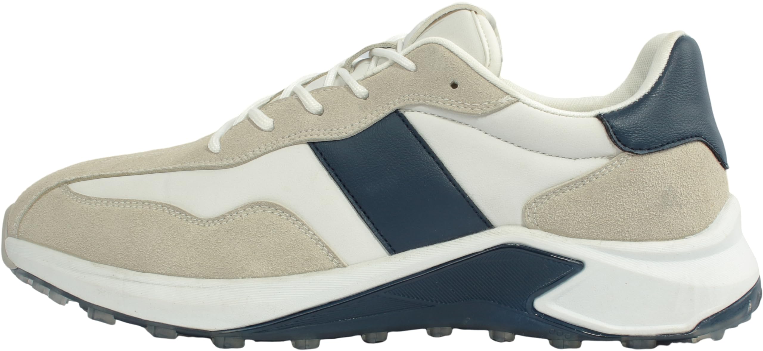 

Mega Men s Spikeless Golf Shoes, Size 26.5cm, White/Navy, 3.5E