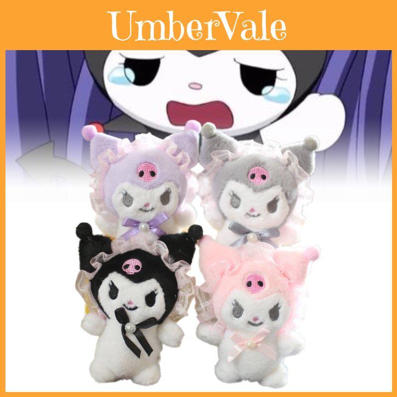 Weiche und flauschige Sanrio Lolita Kuromi Plüschpuppe Niedlicher Taschenanhänger Schlüsselanhänger
