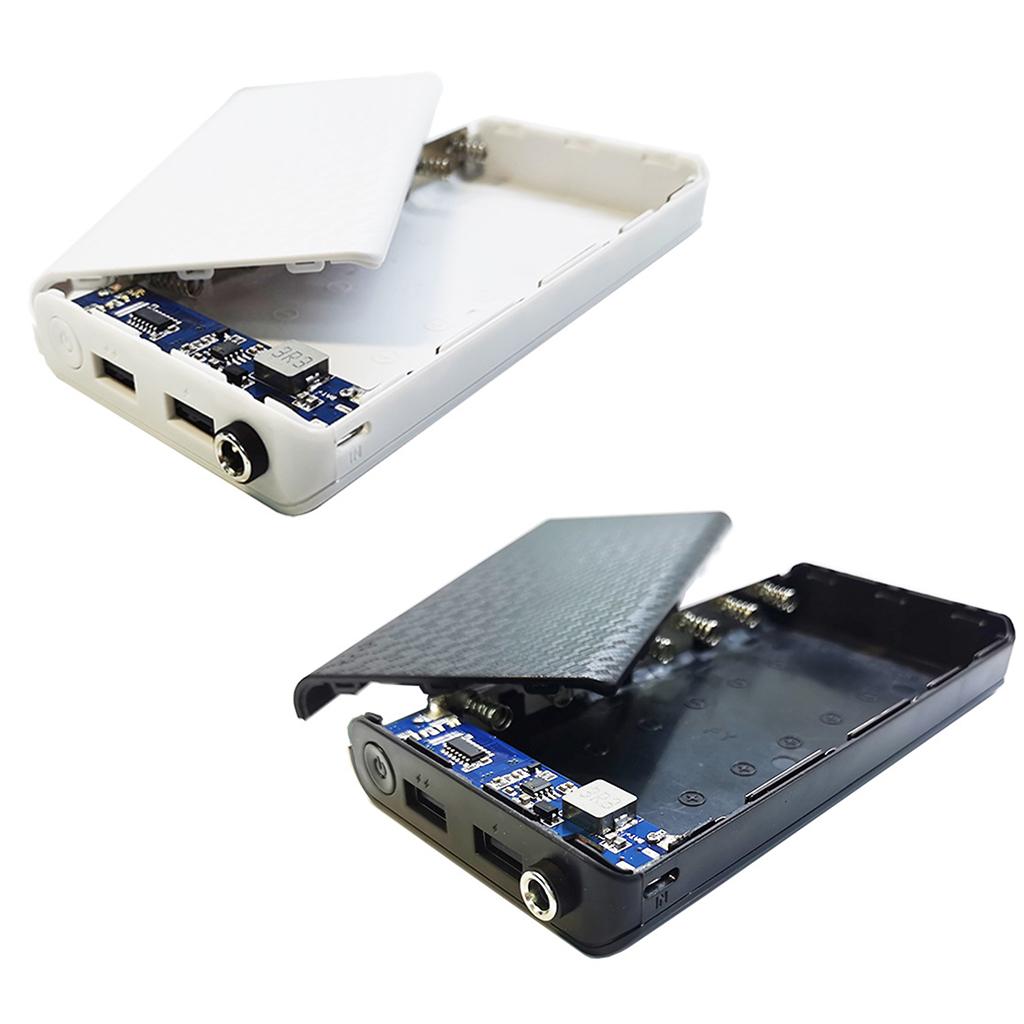 Dayanıklı Çift USB Çıkışlı DIY 7x18650 Pil Kutusu DC Çıkış 9V/12V Plastik Şarj Kutusu Çıkarılamaz Powerbank Kabuğu