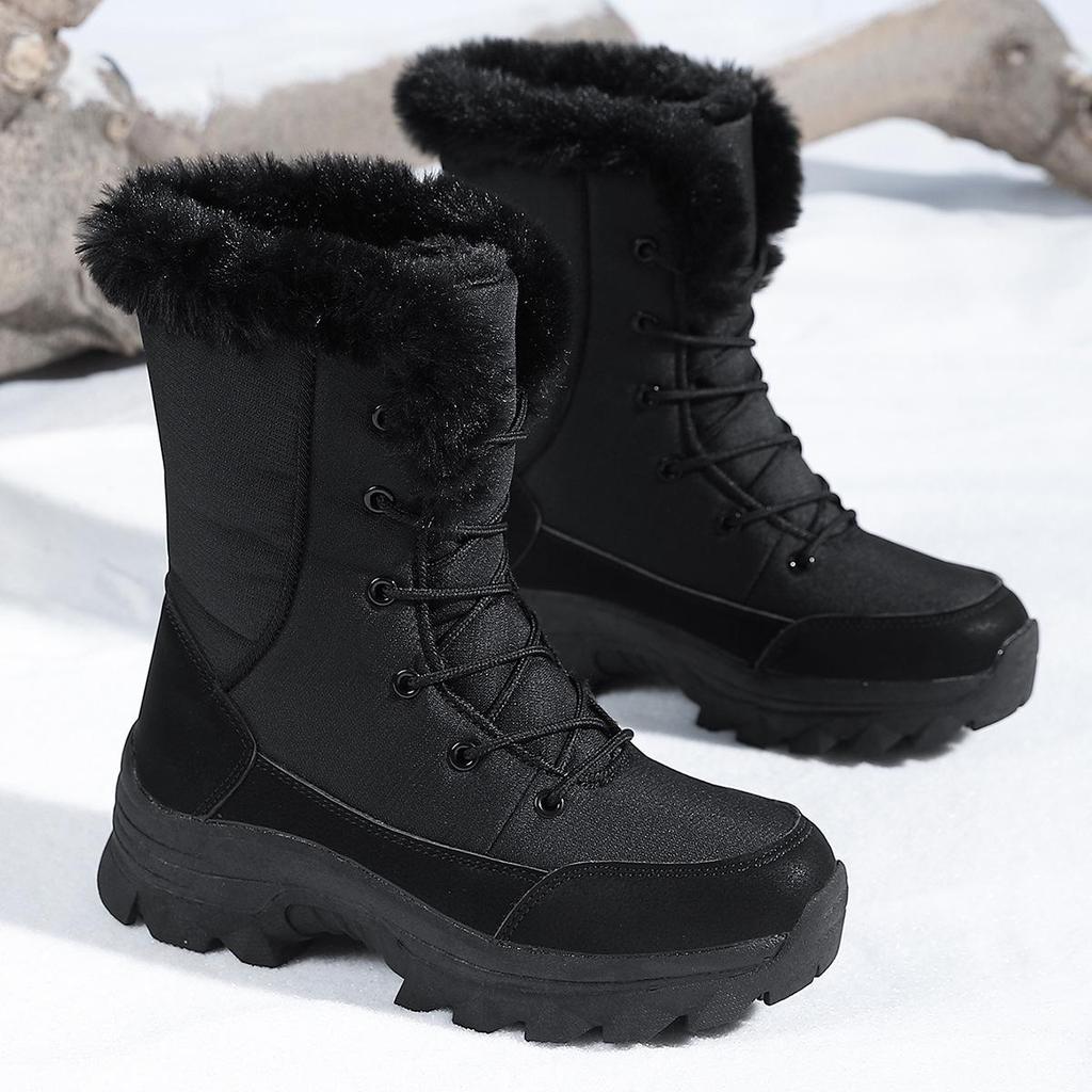 Women's Fashionable Winter High-Top Non-Slip Velvet-Lined Snow Boots