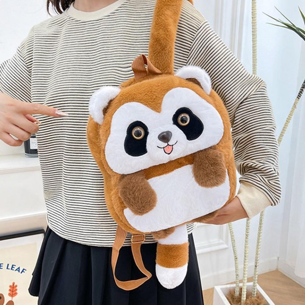 Plüschtier Niedliches Kamel Plüschtasche Plüsch Cartoon Puppe Tasche Kleiner Waschbär Plüsch Rucksack Party