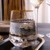 Creative Diamond-550ml-Shaped Hammered Goblet Gold-Painted Ice Dew Red Wine Glass Champagne Whiskey Cup Vintage Wine
