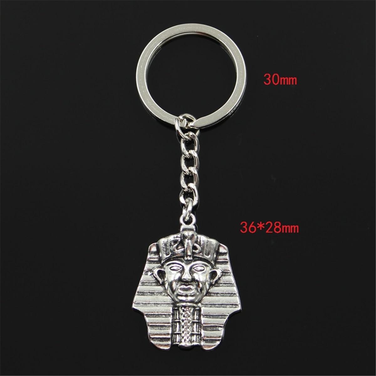 Модный египетский король Тутанхамон 36x28 мм кулон 30 мм брелок бронзовый серебряный цвет — фото 3