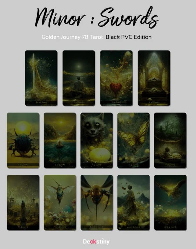 Kancharo Tarot Card Set Journey Kickstarter Includes a Japanese Tarot Card Basic Instruction Manual and Pouch 81-Card [Golden Tarot Edition]