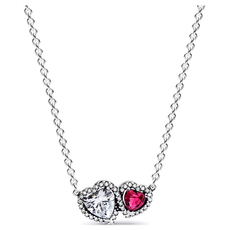 Pandora Heart Link Pendant Necklace Women necklace Silver 393632C01 Box