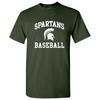 Michigan State Spartans Arch Logo Baseball T-Shirt - Forest