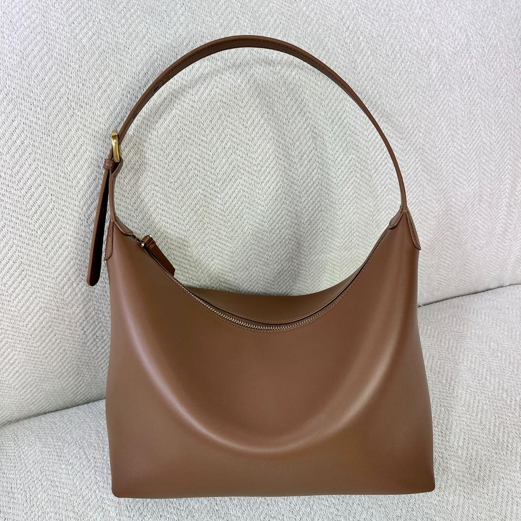 2025 Neue Nischen-Retro-Leder-Hobo-Unterarmtasche mit großer Kapazität, modische Umhängetasche mit einer Schulter, Pendler-Einkaufstasche