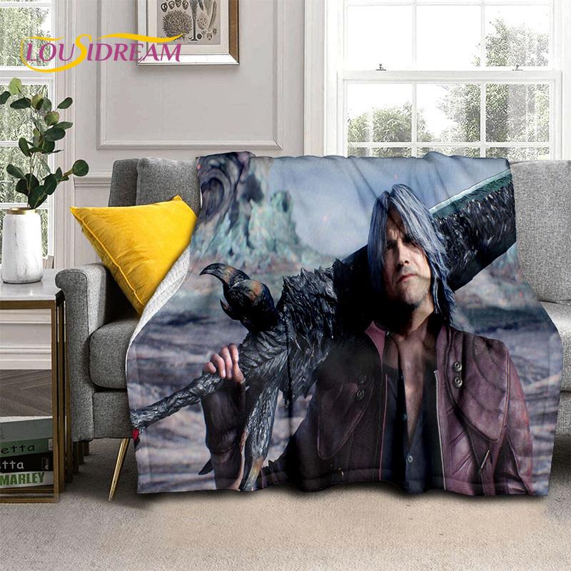 D-Devil May Cry Games DMC Gamer HD Blanket,Soft Throw Blanket for Home Bedroom Bed Sofa Picnic Travel Office Cover Blanket Kids