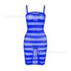 Sex underwear black nightdress mesh striped suspender skirt short sexy perspective pajamas nightclub