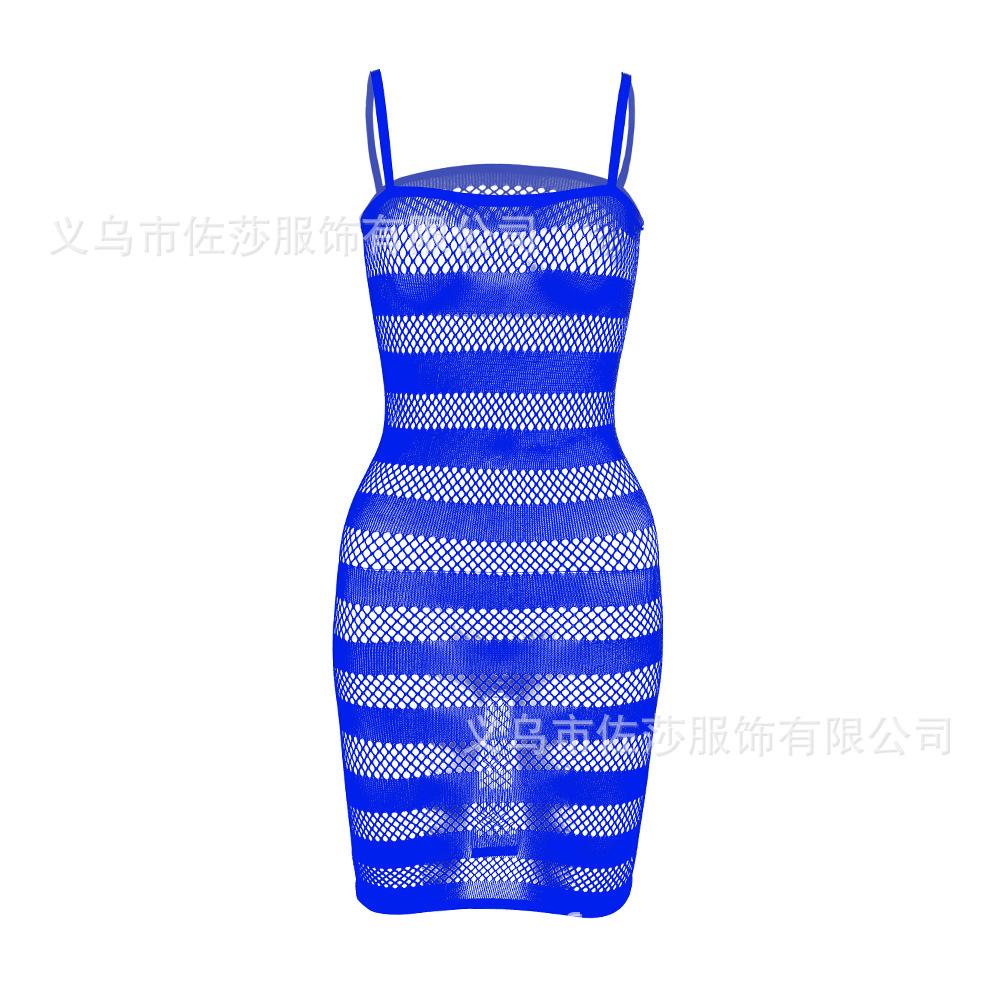 Sex underwear black nightdress mesh striped suspender skirt short sexy perspective pajamas nightclub