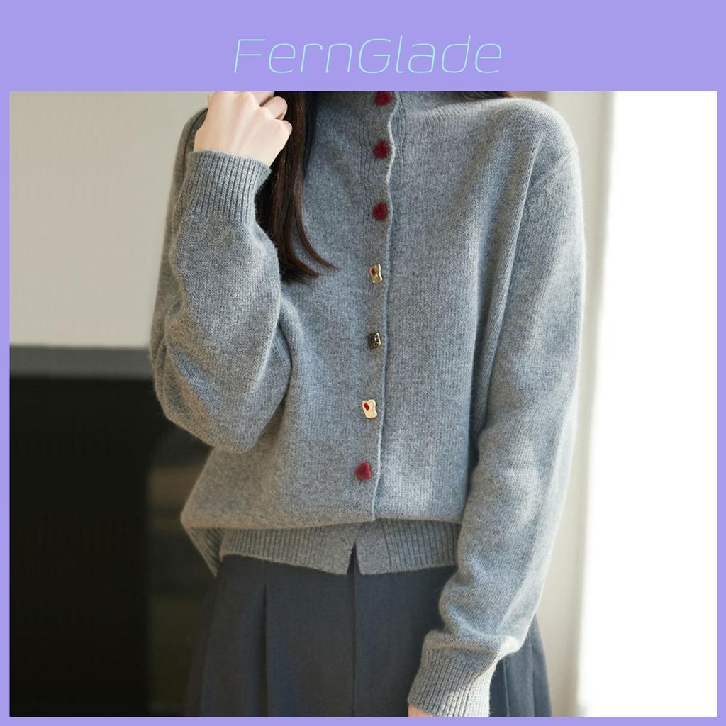 Womens Knit Cardigan With Andy Plush Fabric For Casual Office Wear
