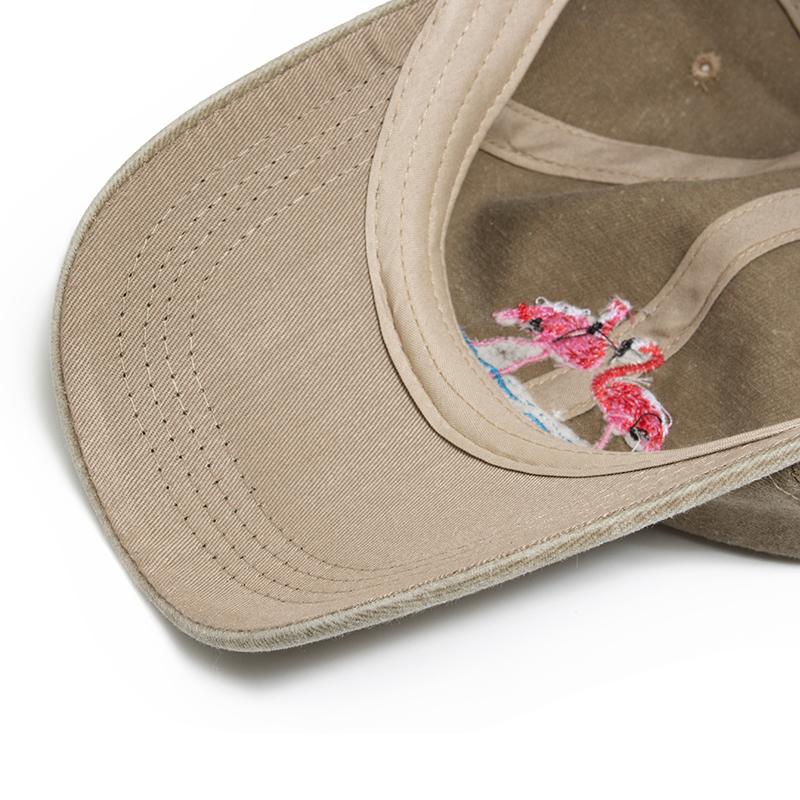 Flamingo Print Women's Baseball Cap Embroidery Washed Cotton Men's Caps Casual Retro Sport Summer Fashion Sun Visor Hat Unisex