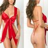 Fashion New Women Sexys Lingerie Set Lady Christmas Festival Bowknot Underwear Set Backless Bodysuit Red Brassiere Lingerie