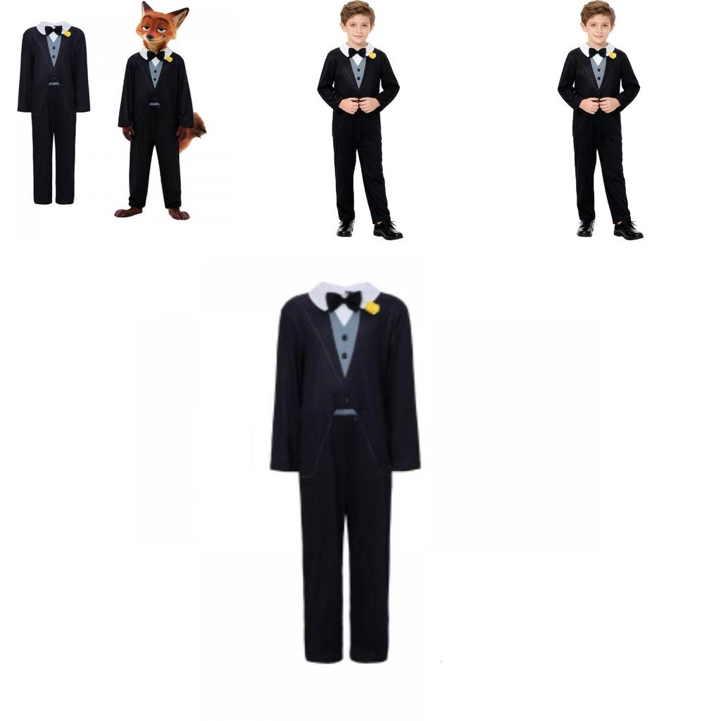 Nick Fox Child Costume With Polyester Spandex For Cosplay And Role Play