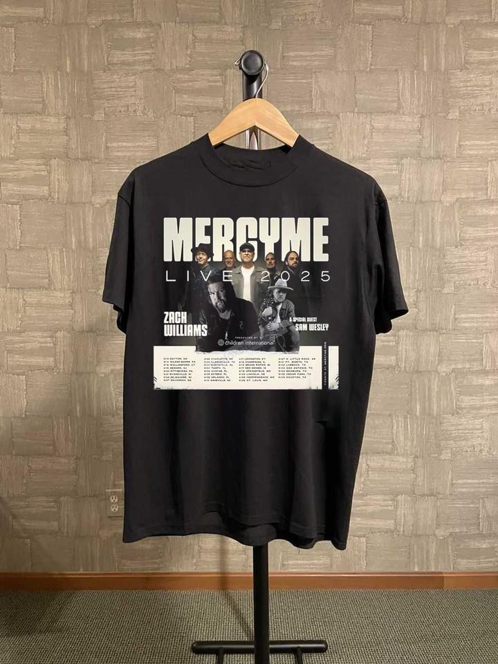 MercyMe Live 2026 Tour Date Black Cotton T Shirt Full Size S-5XL QA117 XXXXL