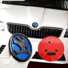 HIAQ2 for Skoda 80/90mm ABS Car Front Grille Trunk Logo Stickers Kodiaq Fabia Rapid 3 Karoq Superb VRS Octavia 2 3 A5 2025 Accessories