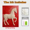 Elegant White Pearl Horse Pearl Painting 5D DIY Pearl Gemstone Art Diamond Painting Kit for Adults/Beginners Gift Ideas Home Decor