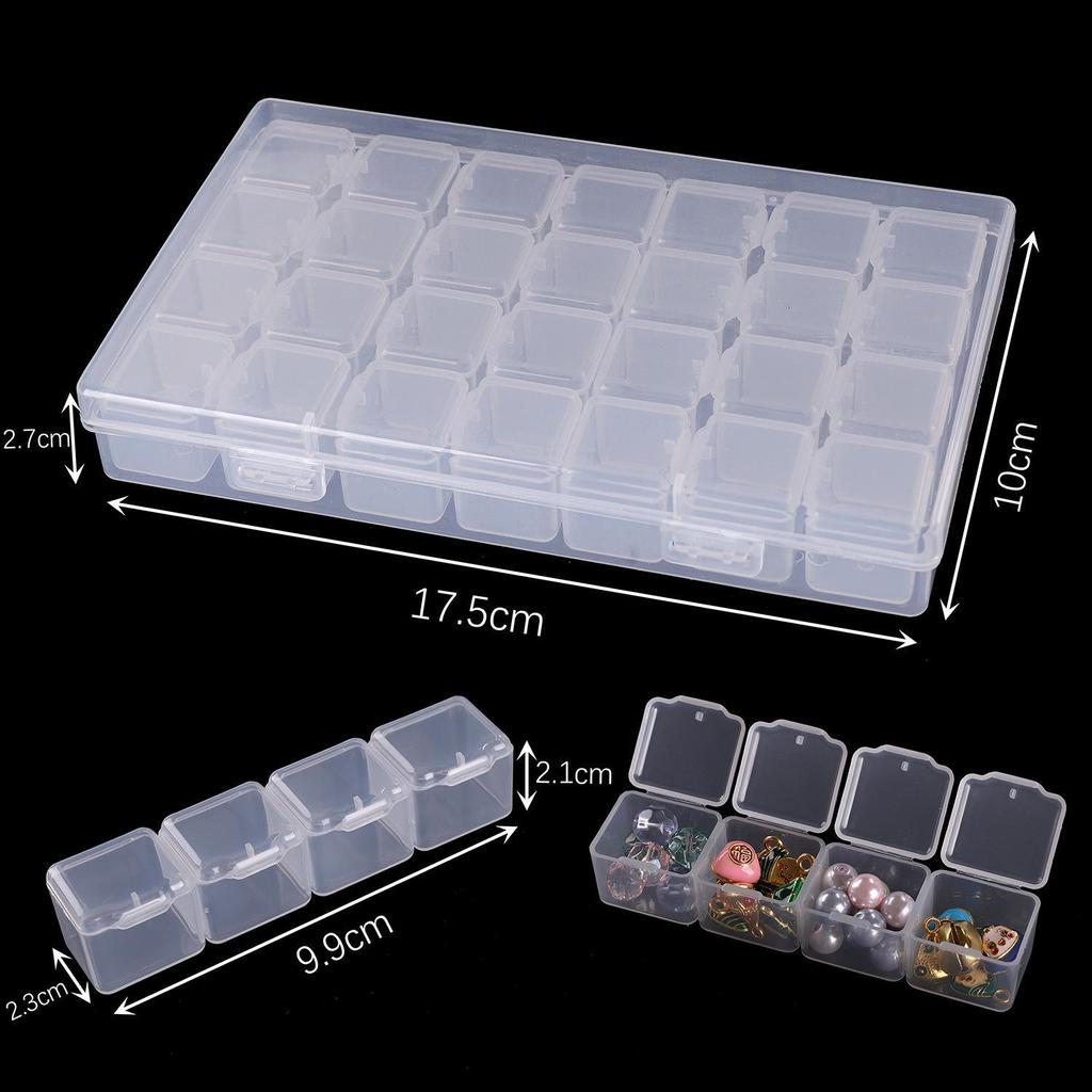Transparent DIY Jewelry Storage Box - Detachable and Stackable Organizers for Tools and Earrings