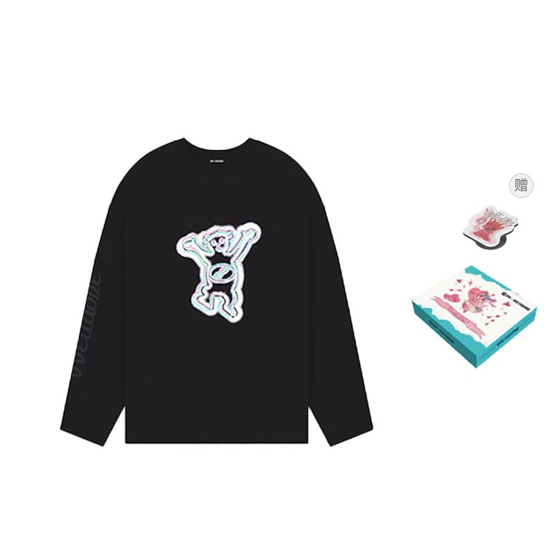WE11DONE Graphic print Long sleeve T shirt WD-TT3-22-833-U-BK