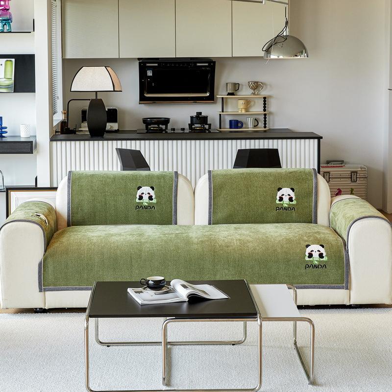 Chenille Sofakissen, Universell für alle Jahreszeiten, Neues hochwertiges rutschfestes Kissen, Leder-Sofabezug, Stoff-Sitzkissen