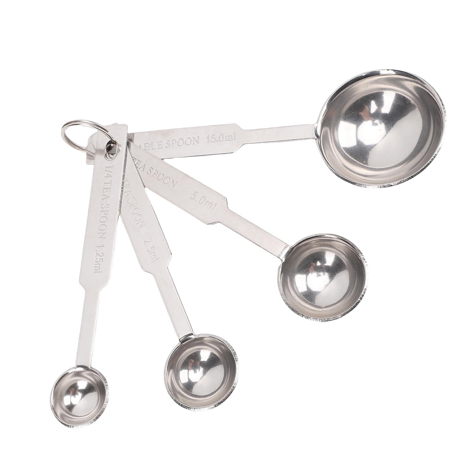 4PCS Stainless Steel Measuring Spoons Cups Set Small Tablespoon Teaspoon for Measuring Dry Liquid Ingredients Kitchen L