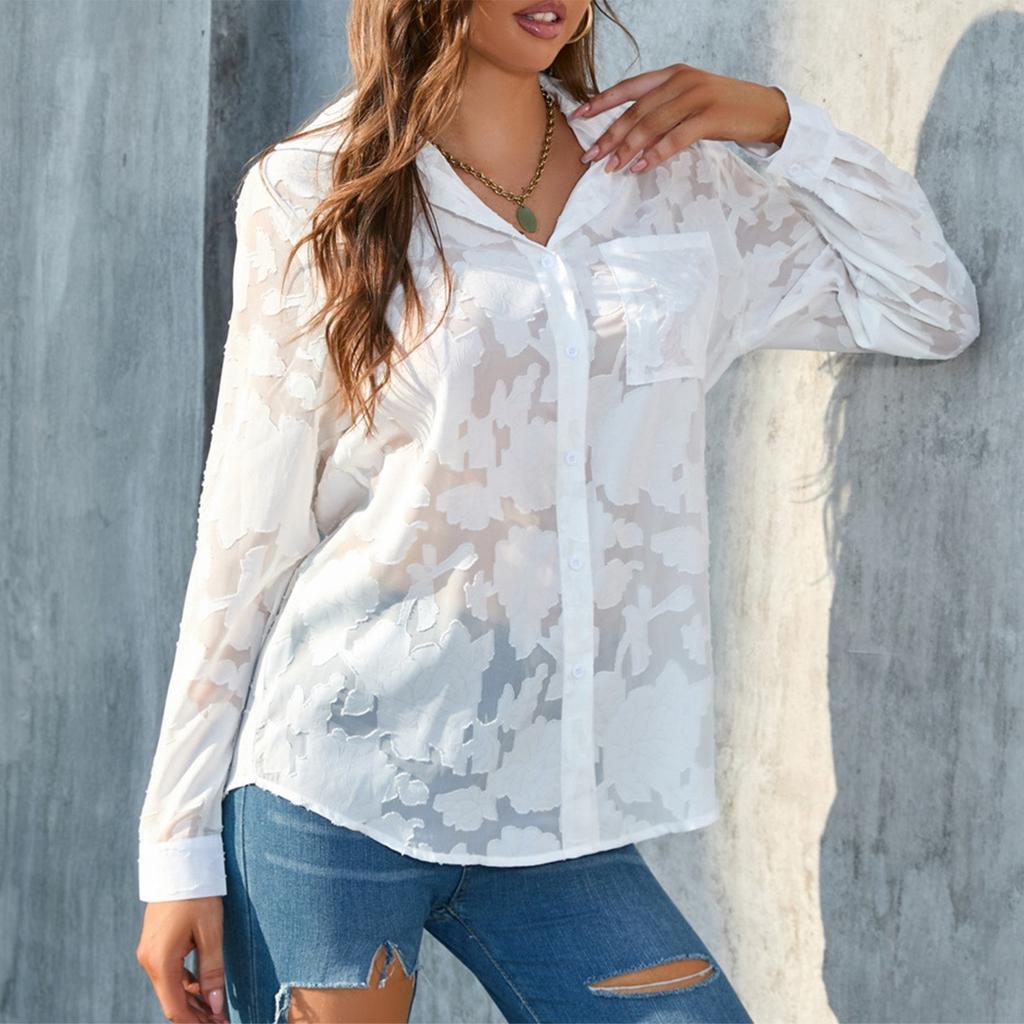 Women's Loose Casual Chiffon Shirt Top
