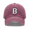 Initial Letter A-Z Embroidery Baseball Cap For Men Womne High Quality Washed Cotton Dad Hats Team Sport Visors Snapback Caps
